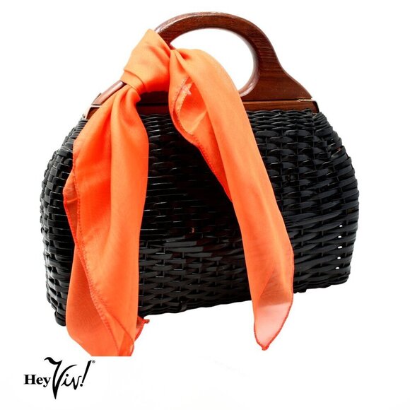 Coral Sheer Chiffon Scarf 50s Style for Head Neck Costume 21" Square - Hey Viv - Picture 2 of 7